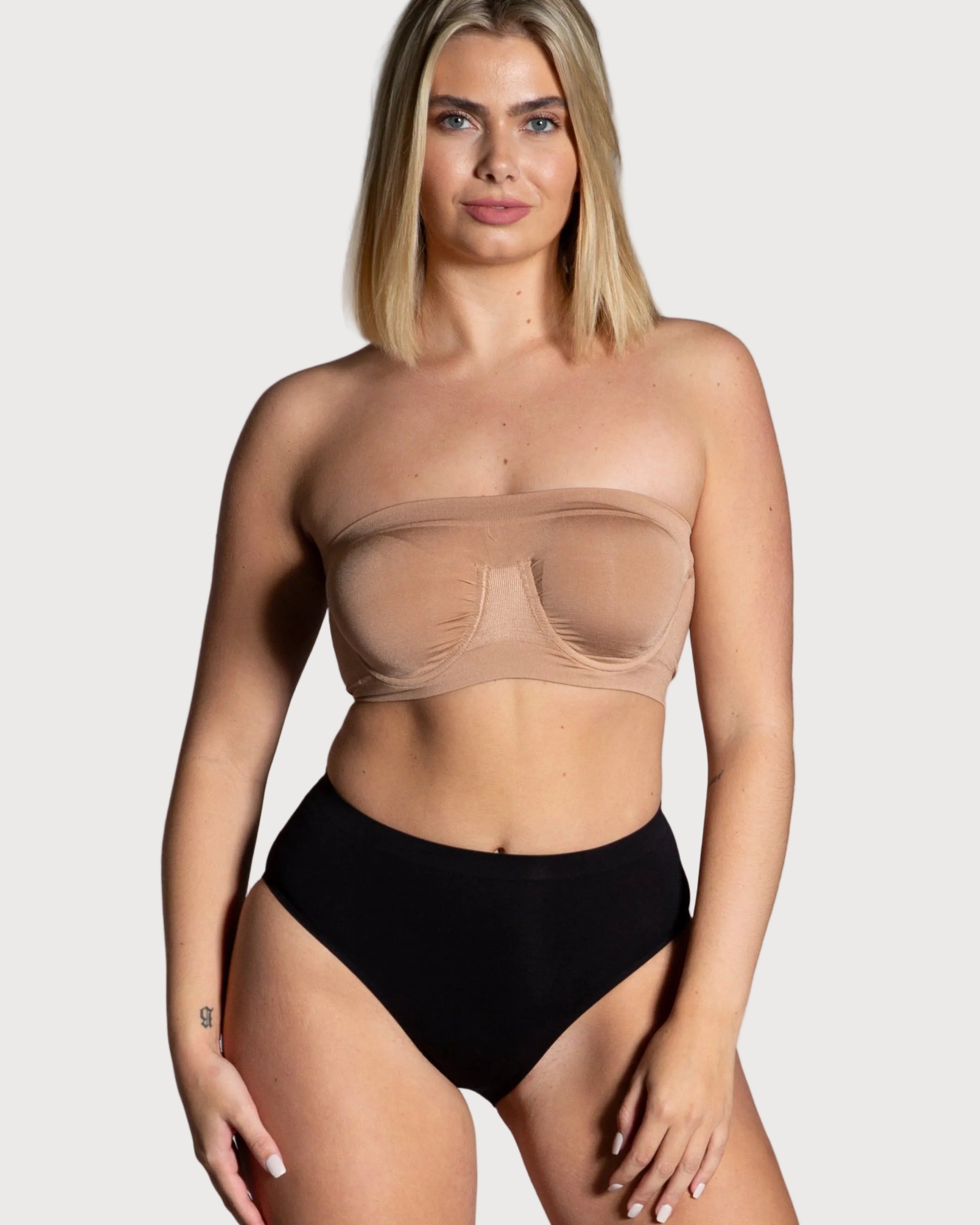 Style 9685 - Angel Seamless Underwire Bandeau Bra - Sienna front