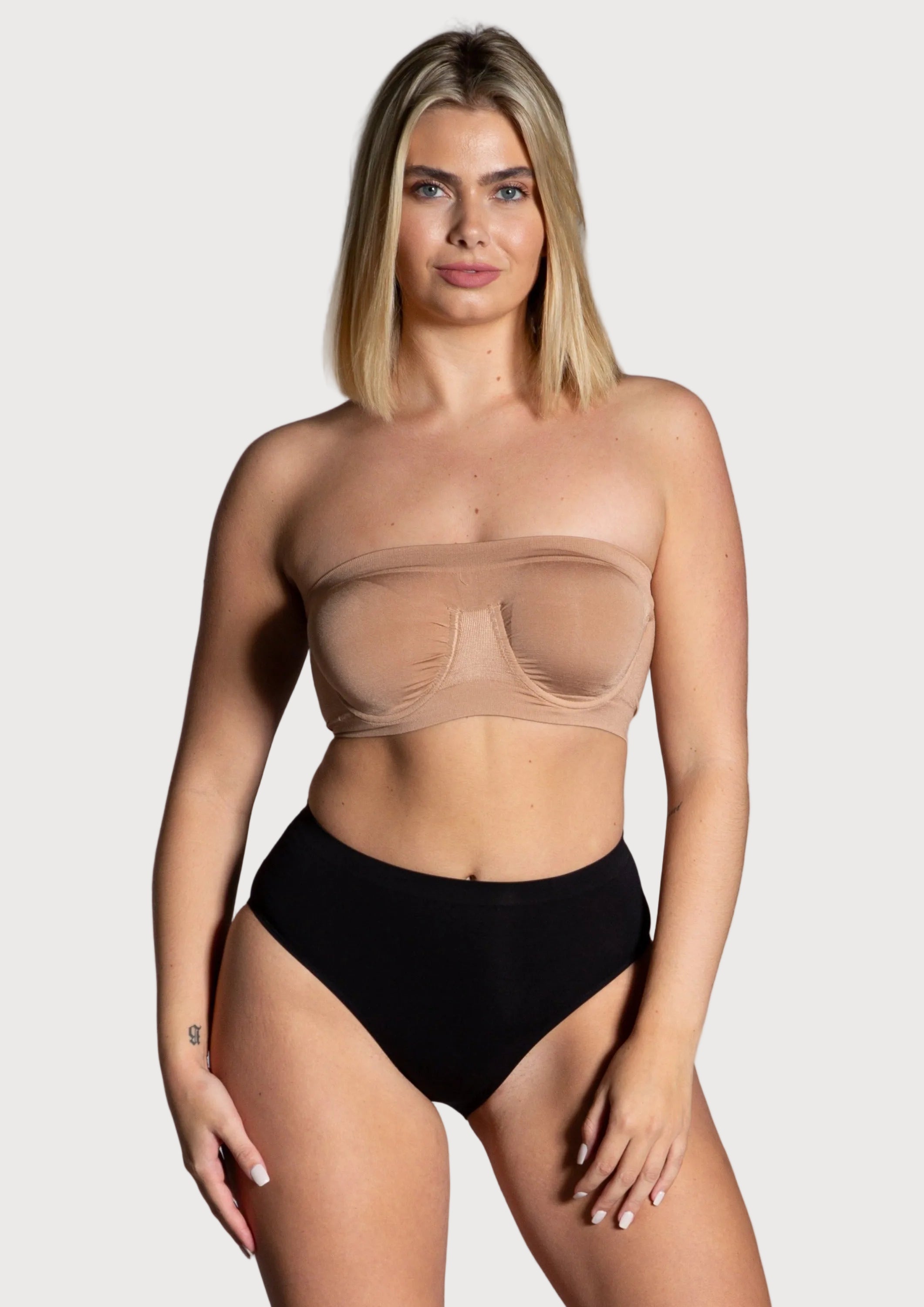 Style 9685 - Angel Seamless Underwire Bandeau Bra - Sienna front