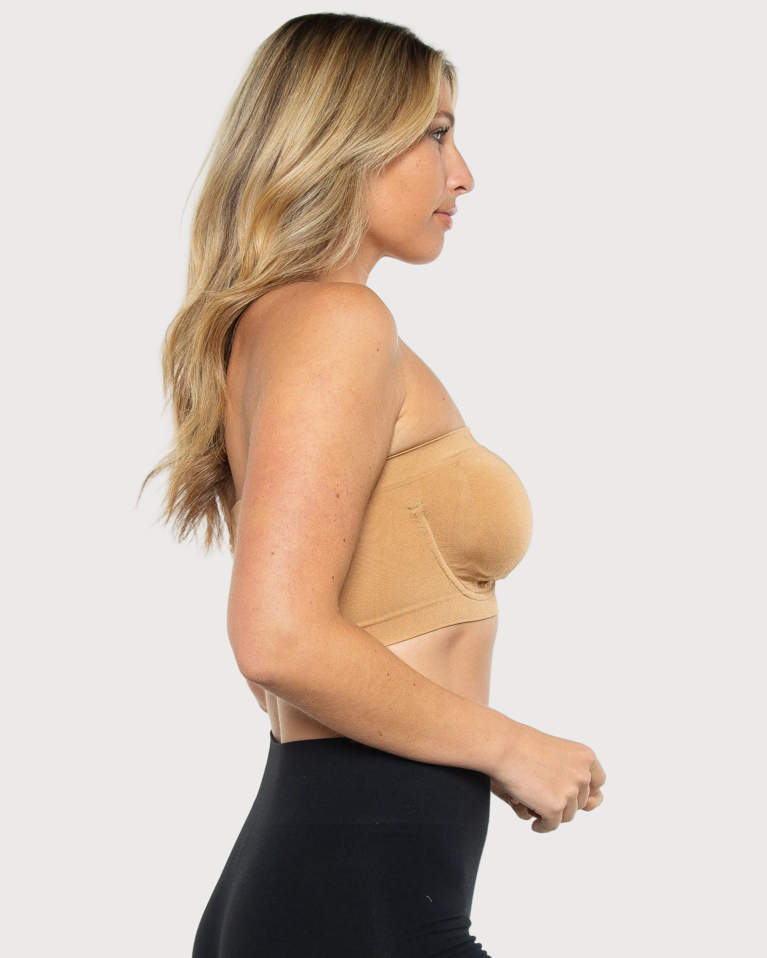 Suntan Angel Seamless Underwire Bandeau Bra by Rhonda Shear — alternate view