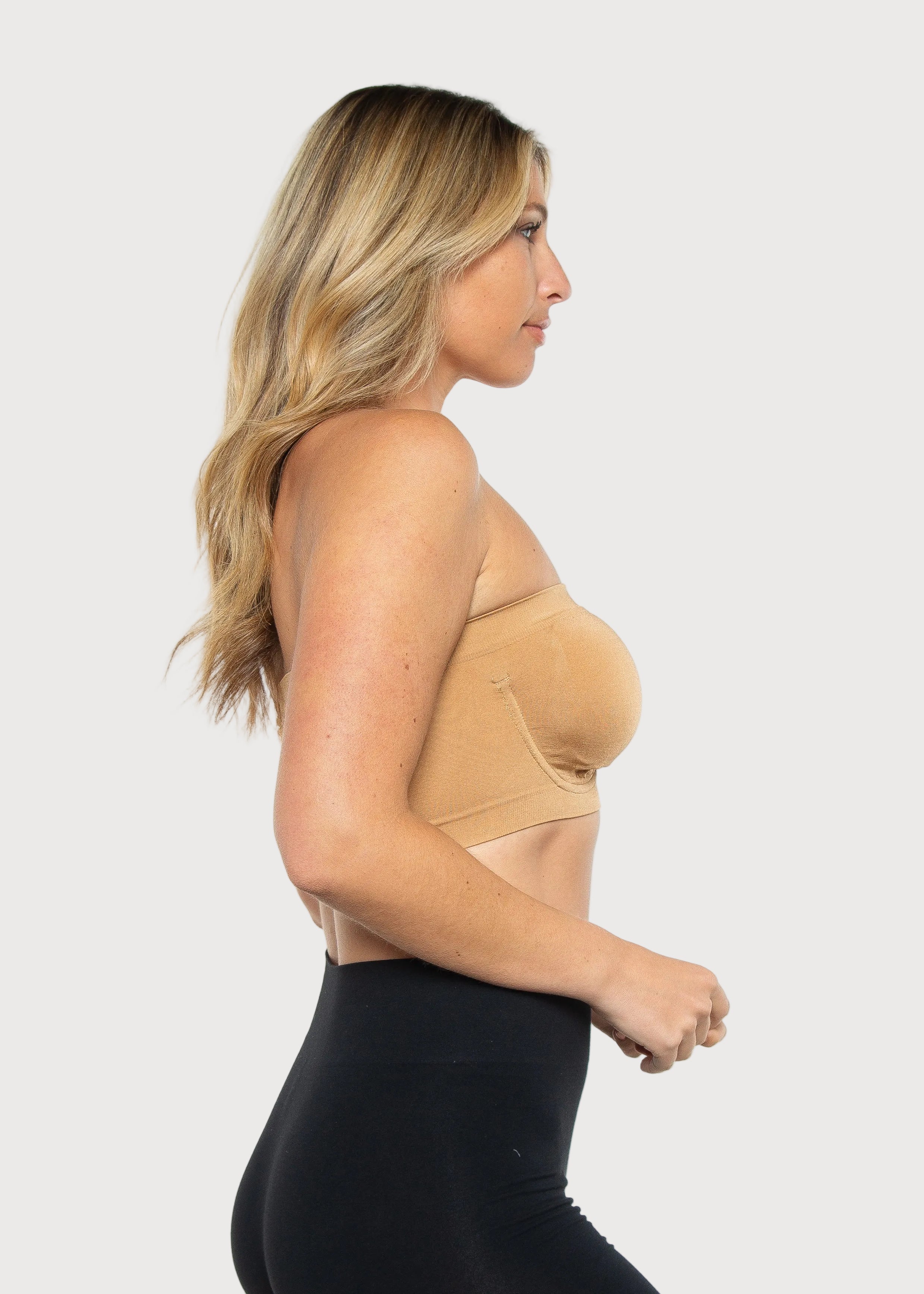 Suntan Angel Seamless Underwire Bandeau Bra by Rhonda Shear — alternate view