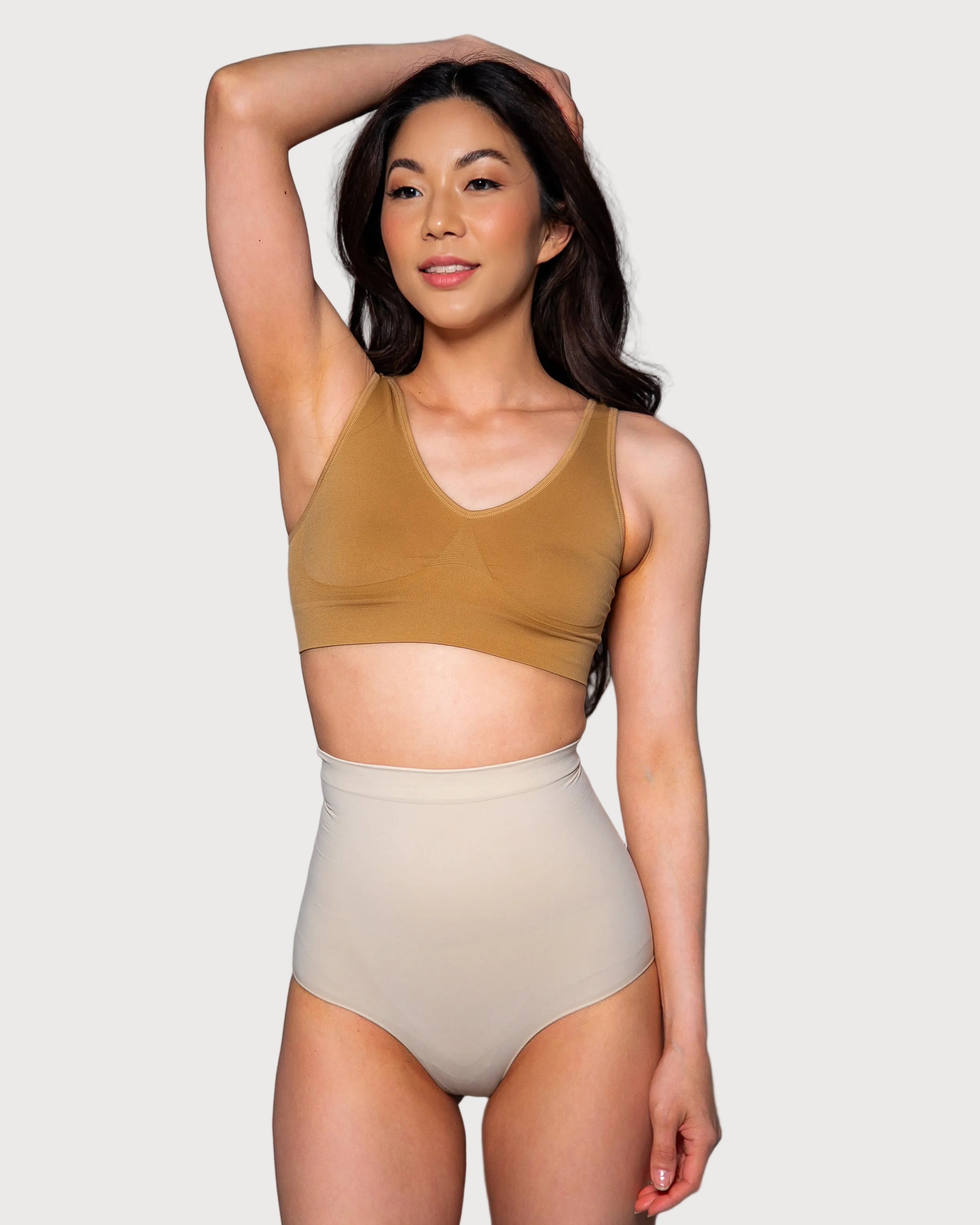 Seamless Sculpt High Waisted Control Brief by Rhonda Shear — high-waisted shaping brief