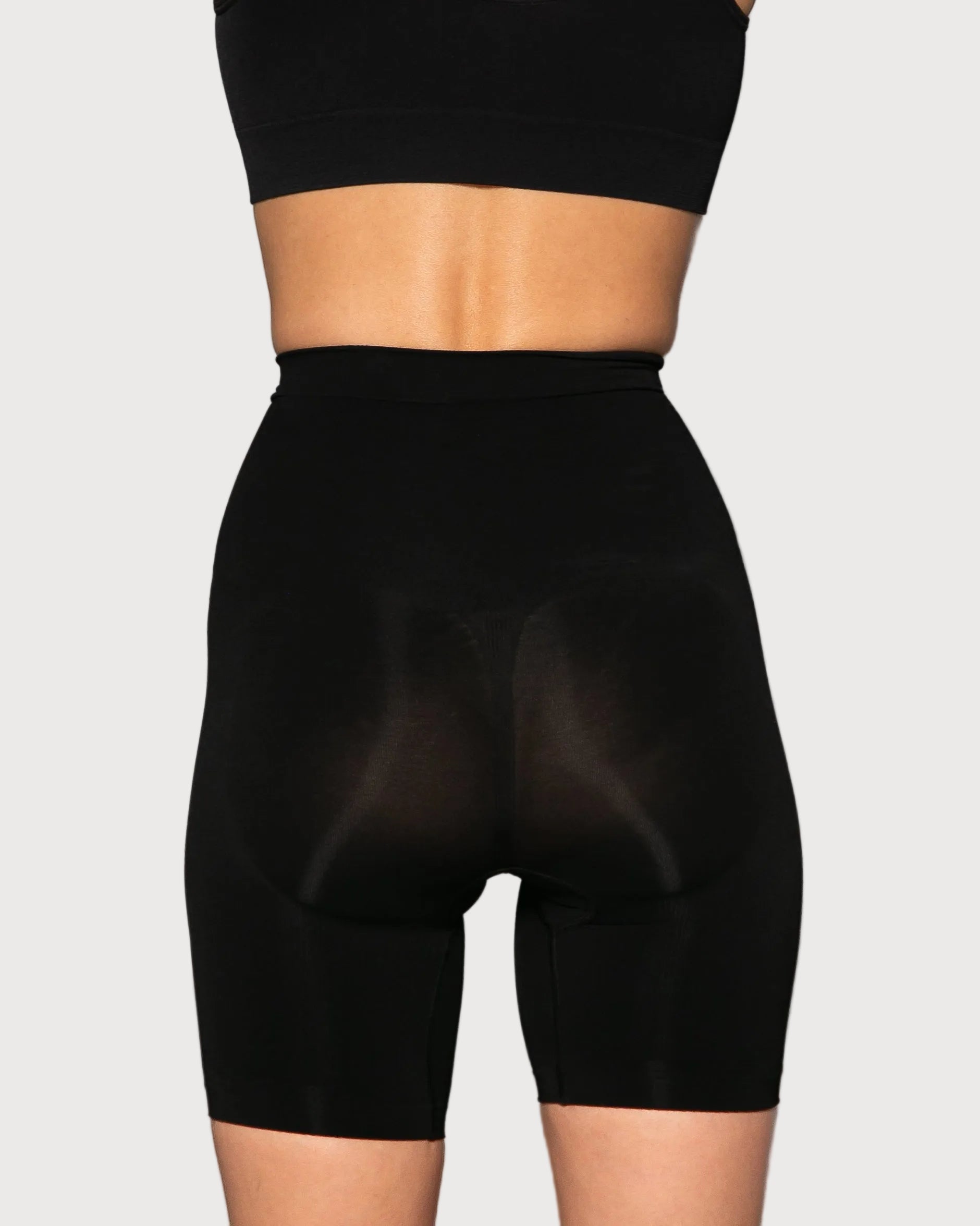 Shear Control Seamless Sculpt Mid Thigh Short by Rhonda Shear — mid-thigh shaping short