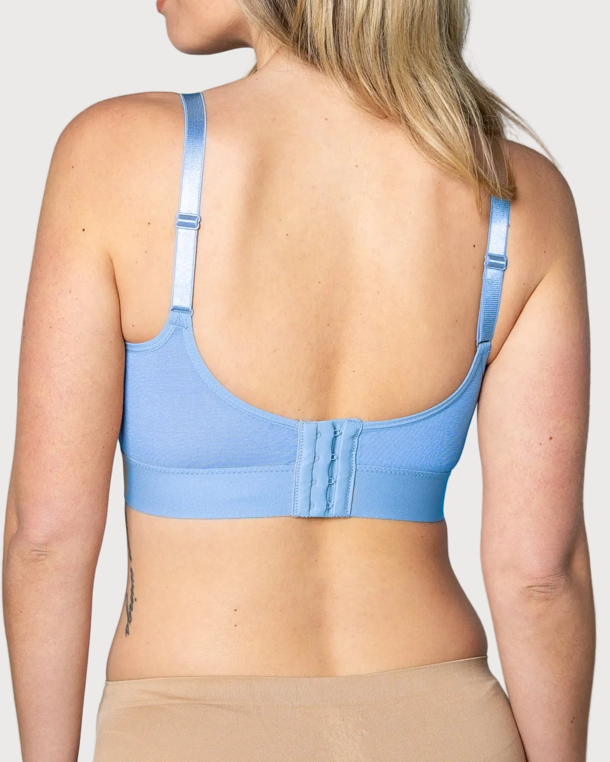 Sky Lace Molded Cup Bra with Back Closure by Rhonda Shear — alternate view, wire-free molded cup bra