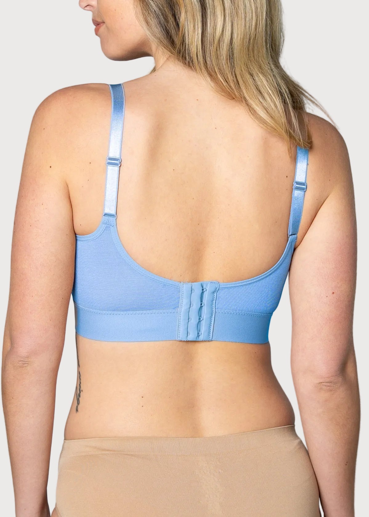 Sky Lace Molded Cup Bra with Back Closure by Rhonda Shear — alternate view, wire-free molded cup bra