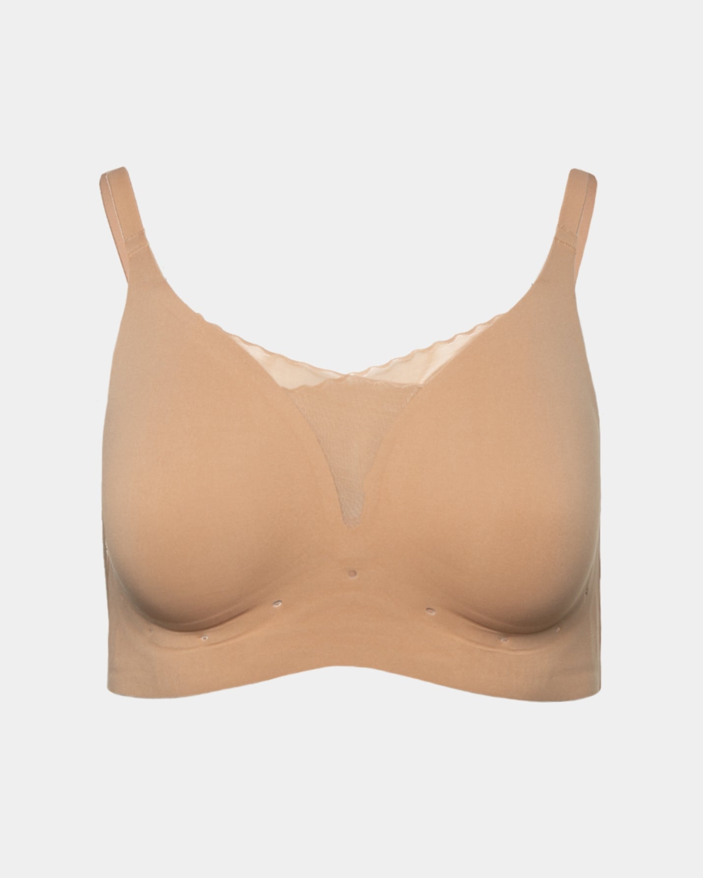 Style-1700-PERFORATED GEL BRA WITH MESH DETAIL-Sienna