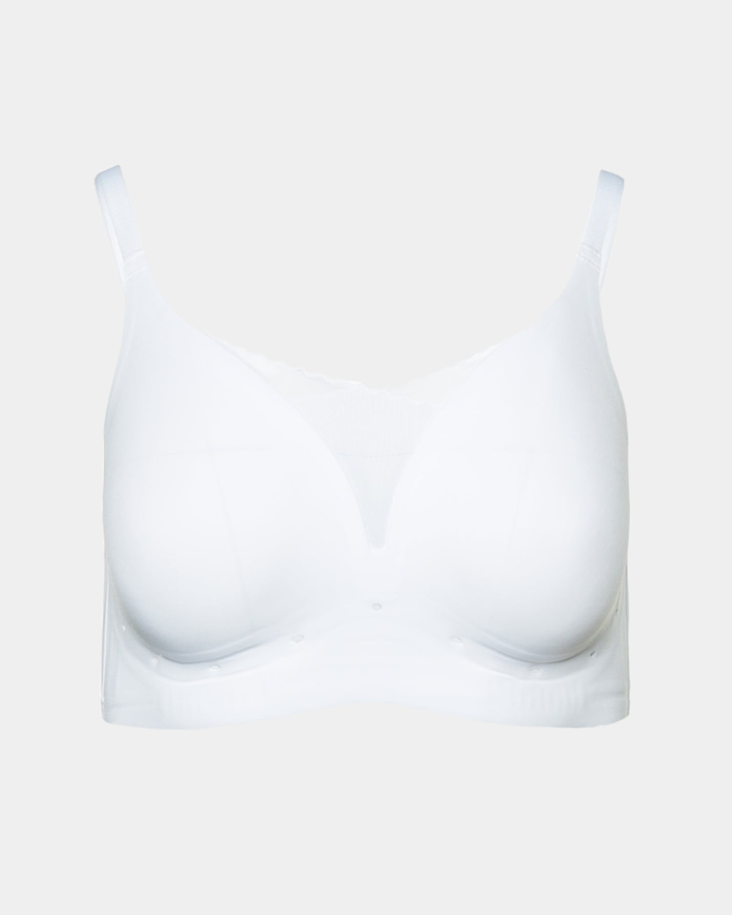 Style-1700-PERFORATED GEL BRA WITH MESH DETAIL-White