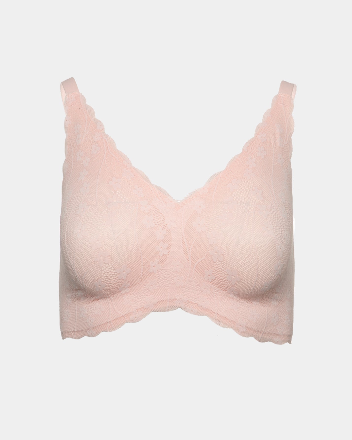 Style-2033-INVISIBLE EDGE SHEAR SCULPT WITH LACE OVERLAY BRA-Blush-Front