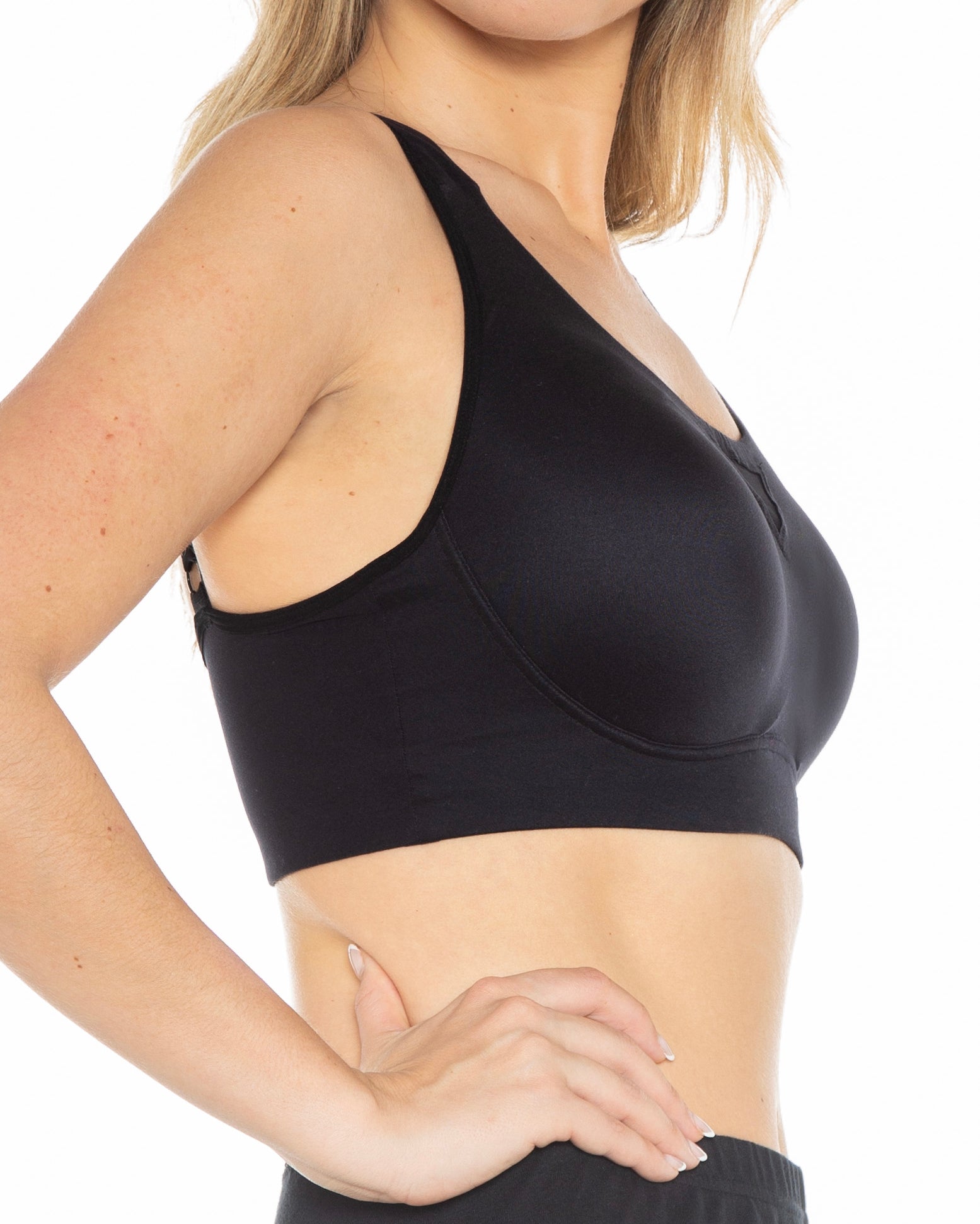 Style-9100-SHEAR SCULPT ACTIVE BRA-Black-Side