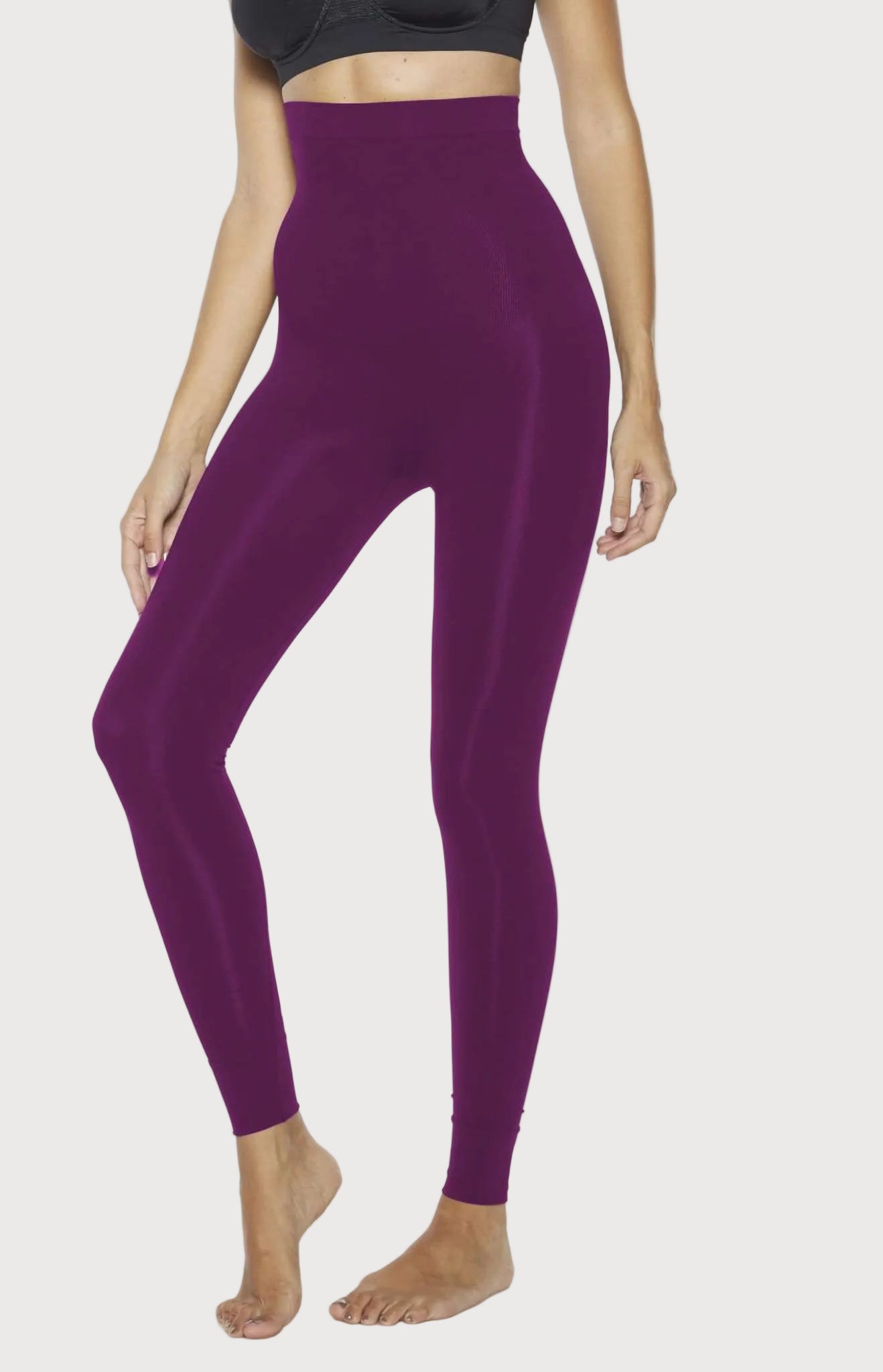 Ahh Smooth Tootsie High-Waist Shaping Legging by Rhonda Shear — tummy-control legging