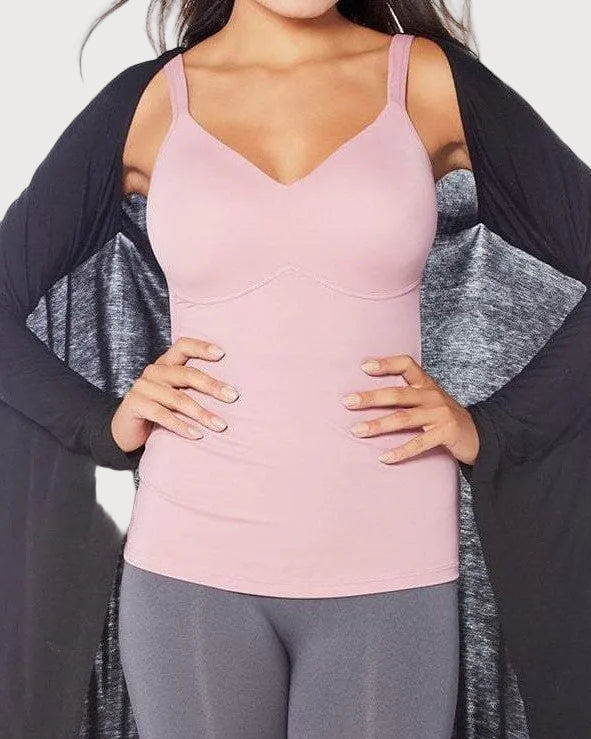 Flirt Molded Cup Camisole by Rhonda Shear — underwire-free camisole with molded cups