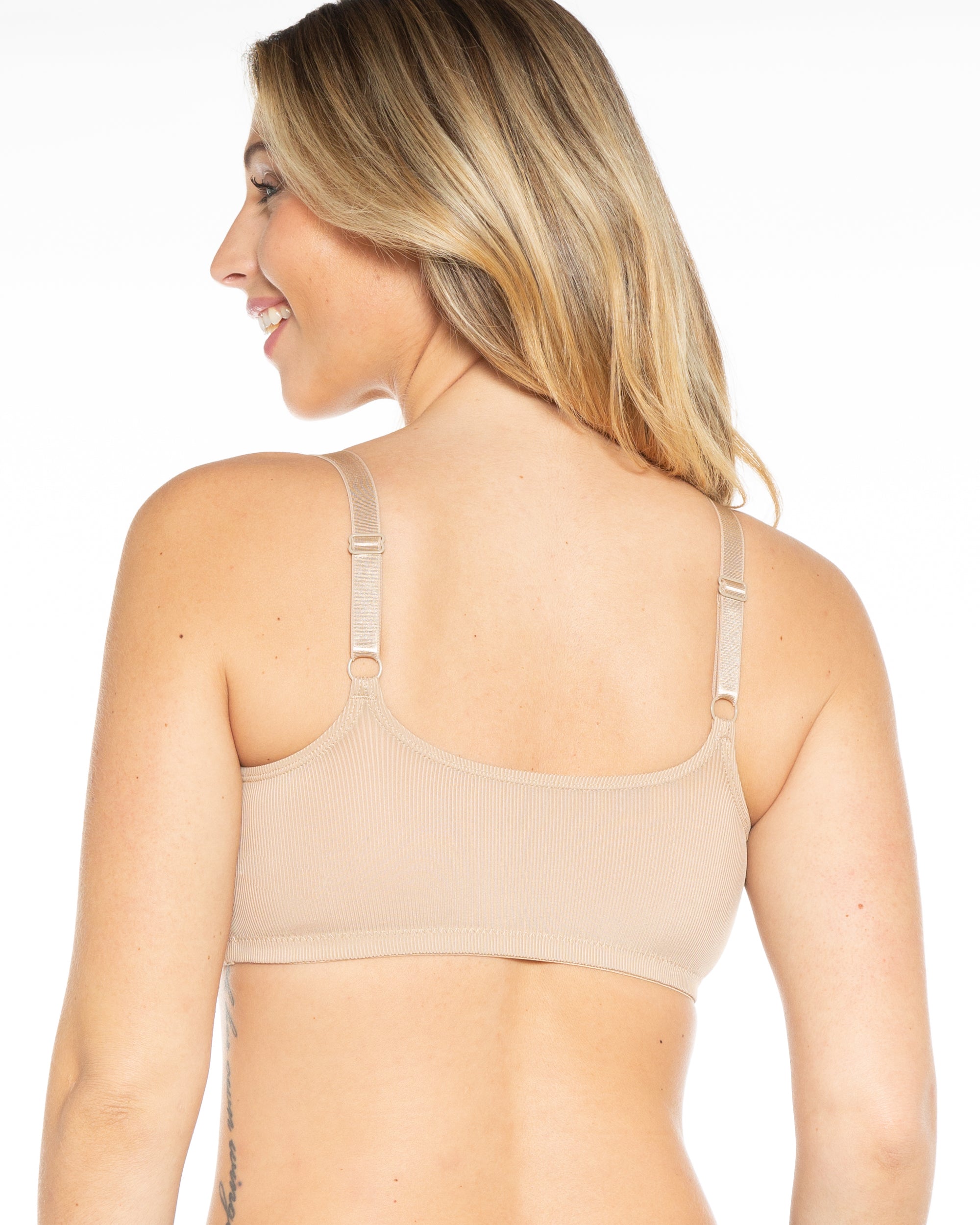 Ribbed Knit Surplice Front Bra - 1692