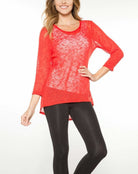 3/4 Sleeve Slub Top_Rhonda_Shear_3