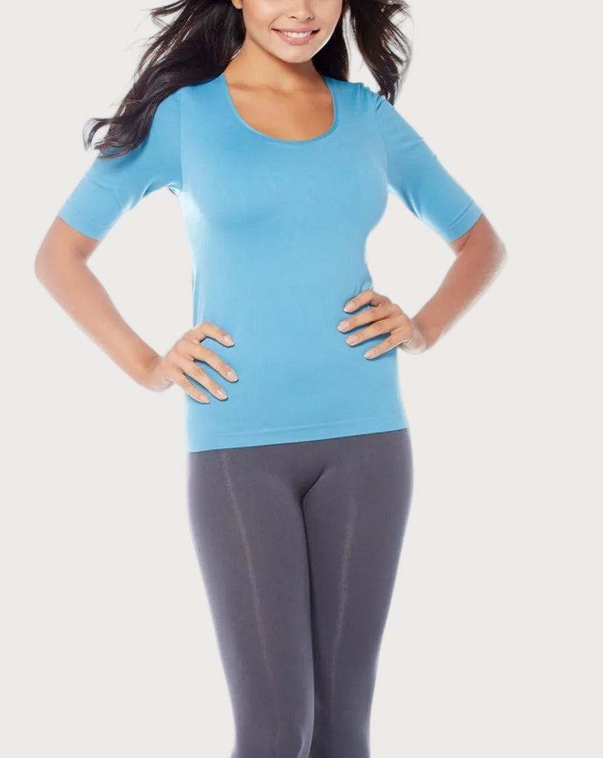 Ahh Heavenly T-Shirt with Built in Bra_Rhonda_Shear_4
