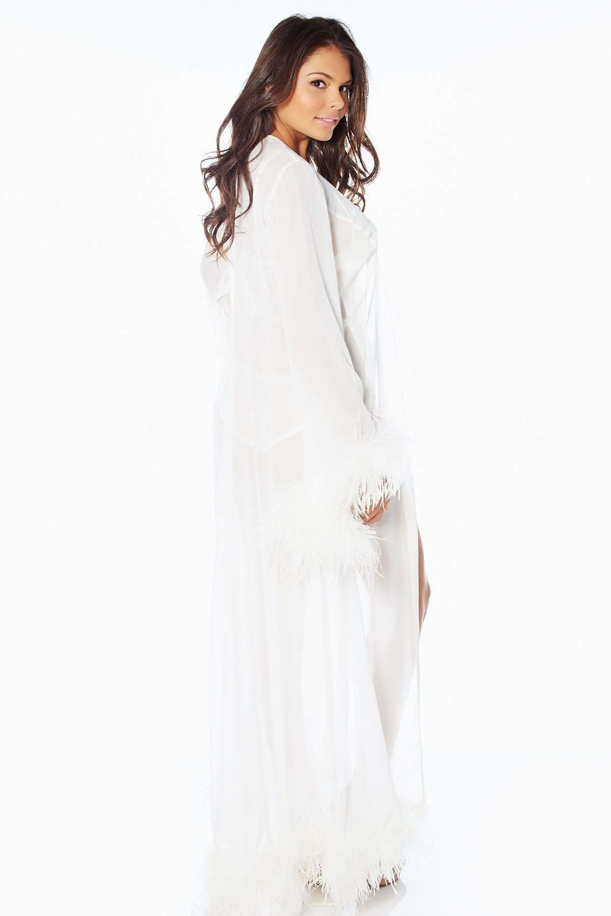 Harlow Ostrich Trim Robe - FINAL SALE_Rhonda_Shear_5