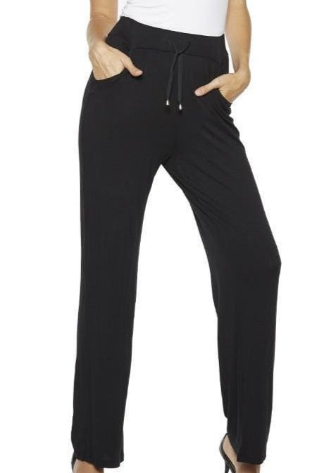 Jersey Knit Lounge Pant with Chiffon Trim_Rhonda_Shear_2