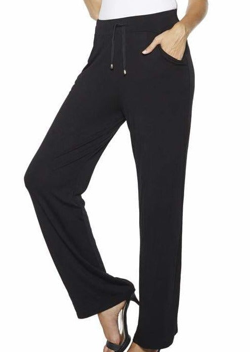 Jersey Knit Lounge Pant with Chiffon Trim_Rhonda_Shear_1