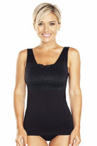 Lace Overlay Seamless Tank with Shelf Bra_Rhonda_Shear_13