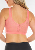 Brushed Fiber Wire Free Bra with Flat Lace Backstyle - style 1682