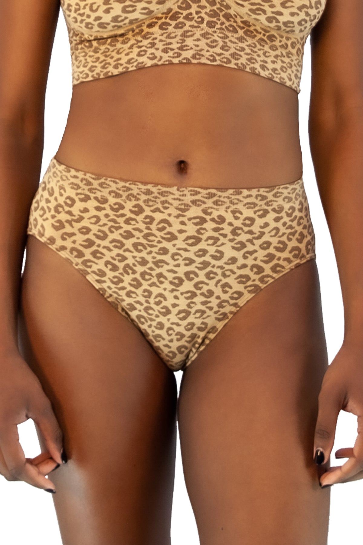 Jacquard Leopard Set (Ahh Bra with Removable Pads & Brief)