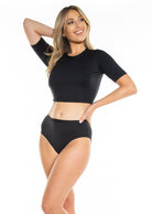 Ultra Lightweight Stretch Knit Crop Top - style 5302