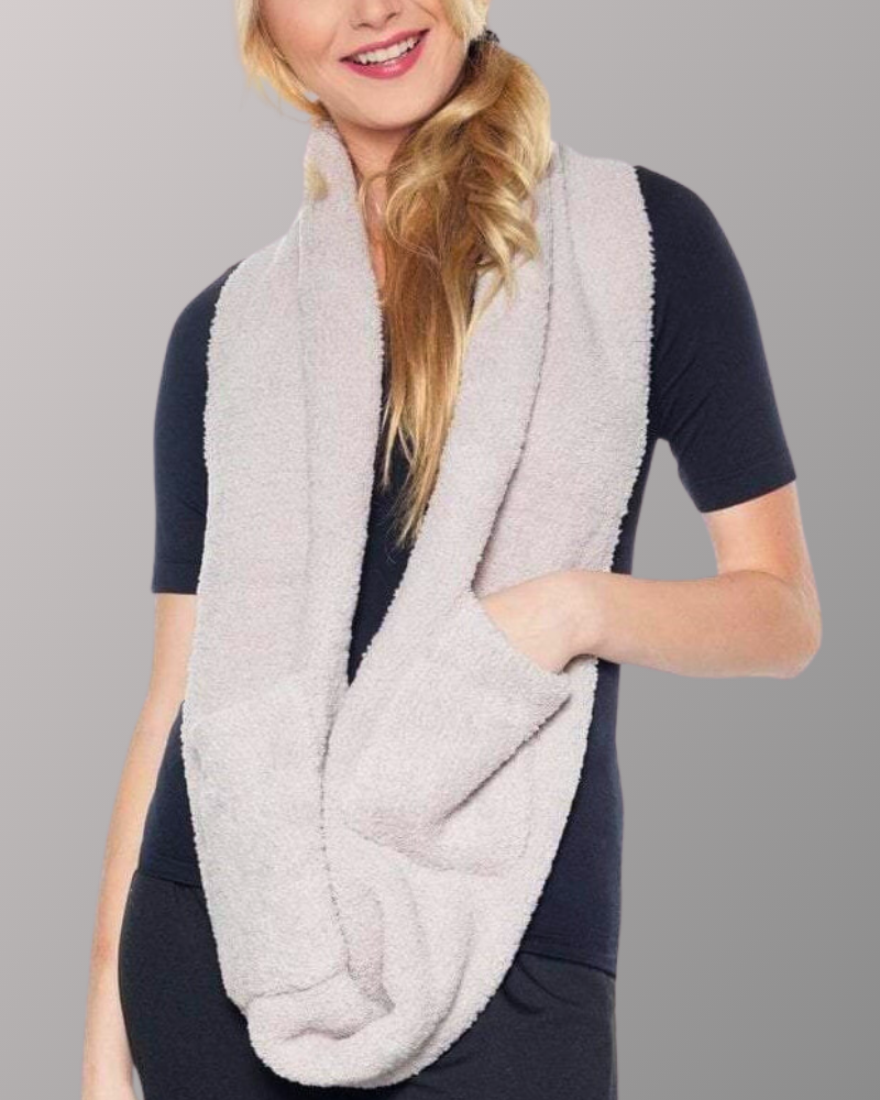 Marshmallow Infinity Scarf with Pockets - FINAL SALE