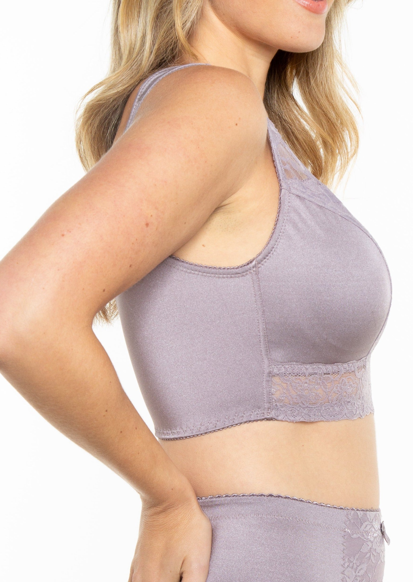 Rhonda Shear Women's Ribbed Leisure Bra with Removable Pads, Beige, Small  at  Women's Clothing store