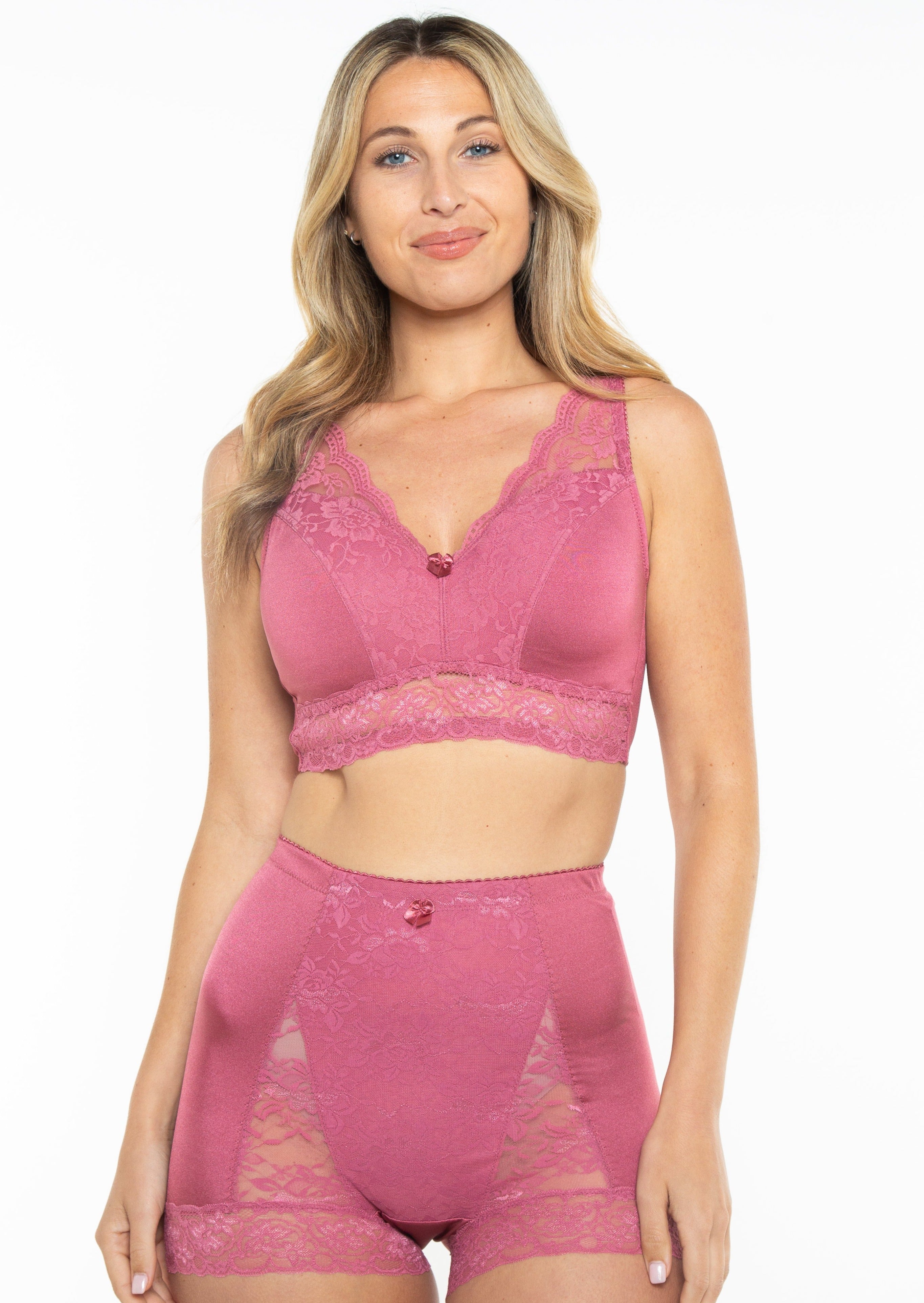 Buy Pink Pad Non Wire Lace Bra from Next Luxembourg