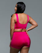 Style 6729 - Pin Up with Removable Pads - Electric Fuchsia - Back 