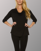 Cowl Neck 3/4 Sleeve Top_Rhonda_Shear_0