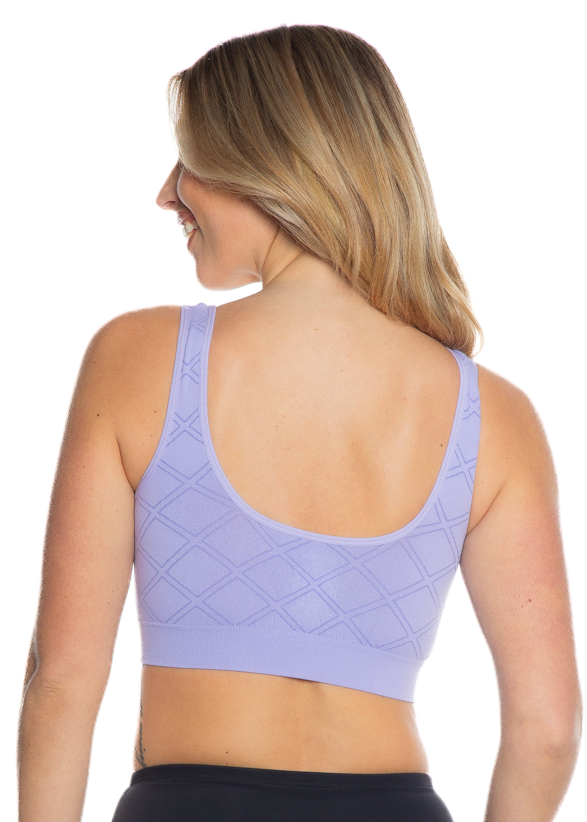 Ahh Bra with Jacquard Diamond Motif - style 9195