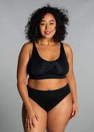 9199 Ahh Bra, Black, padded, with no hooks and eyes