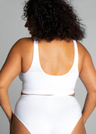 9588 white bralette back, no pads, no adjustable straps, no hooks and eyes. - AHH BRA