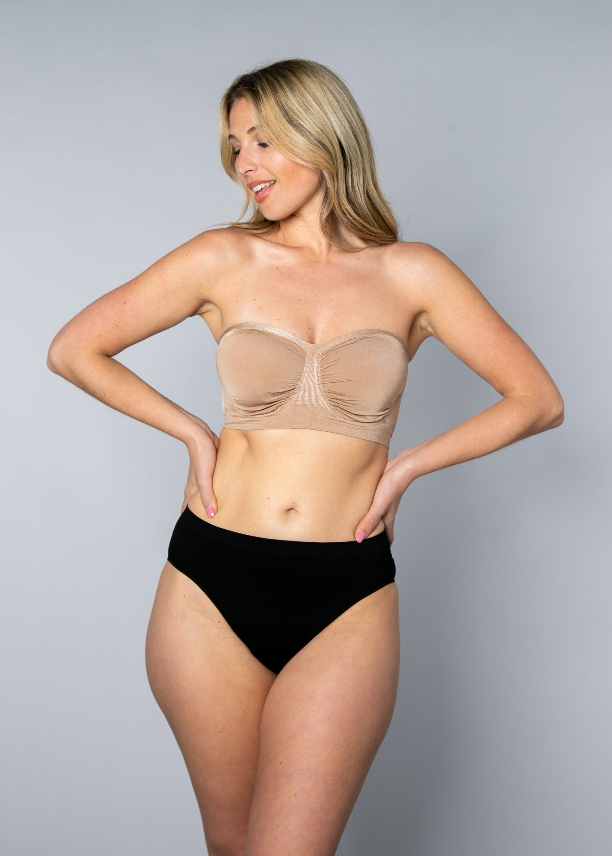 Antimicrobial Sweetheart Neckline Underwire Bandeau Bra_Rhonda_Shear_1