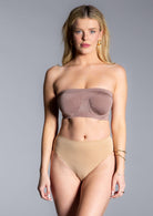 Style 9685  - Angel Seamless Underwire Bandeau Bra - Mocha front