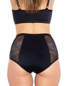 Palm Sheer Side Panel Leakproof High Waist Brief - Moderate Hold - style ly980