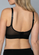 Style-B4107-LACE MOLDED CUP BRA WITH BACK CLOSURE-Black-Back