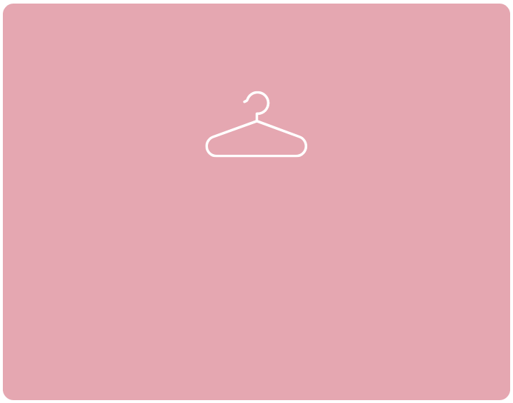 Hanger image, pink background - style