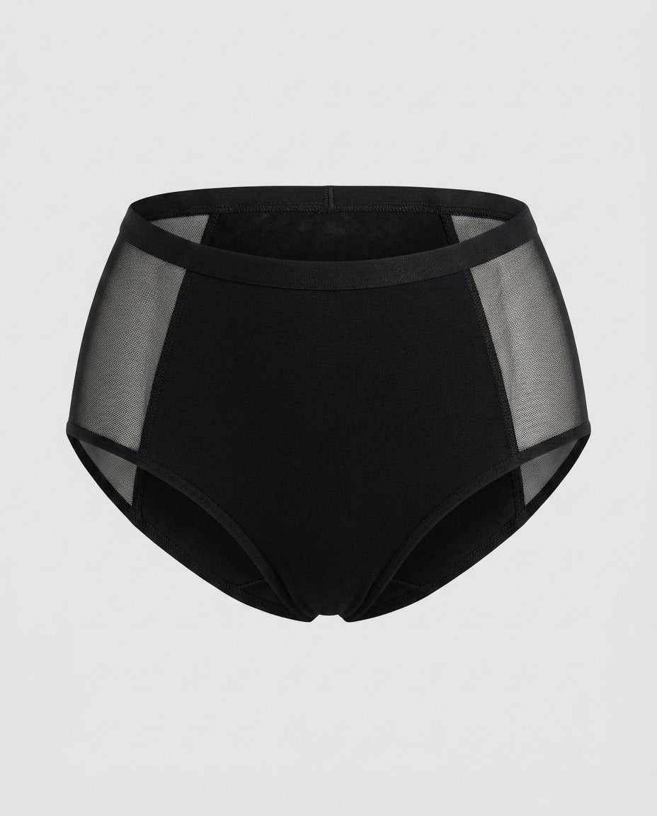Palm Sheer Side Panel Leakproof High Waist Brief - Moderate Hold Rhonda Shear Palm Sheer Side Panel Leakproof High Waist Brief - Moderate Hold Rhonda Shear