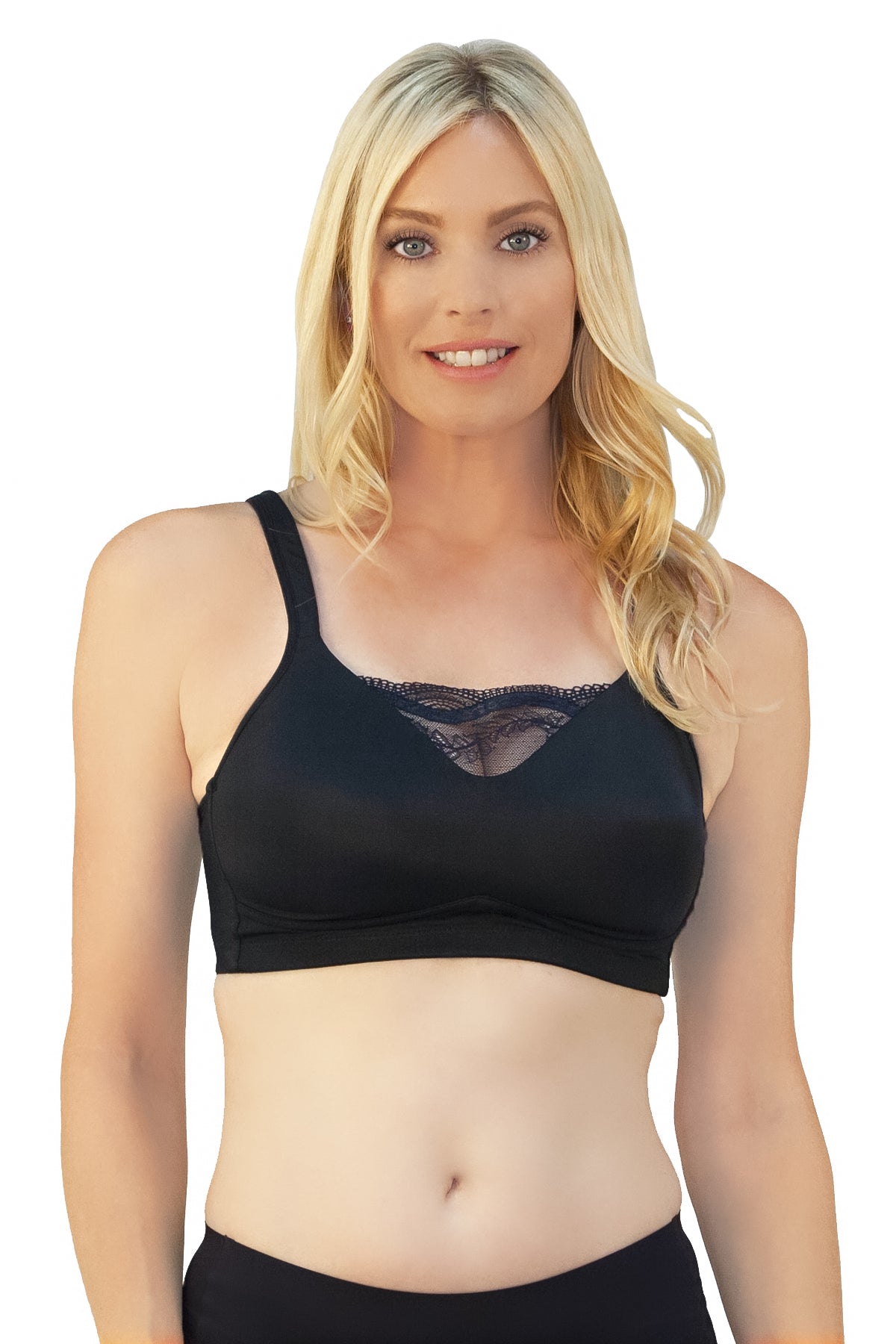 Molded Cup Bra with Lace Inset, Bras
