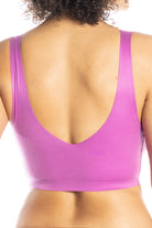 Brushed V-Neck Bra with Removable Pads - style 1681