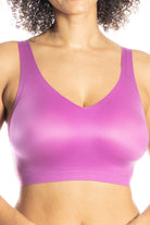 Brushed V-Neck Bra with Removable Pads - style 1681