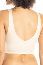 Brushed V-Neck Bra with Removable Pads - style 1681