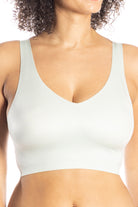 Brushed V-Neck Bra with Removable Pads - style 1681