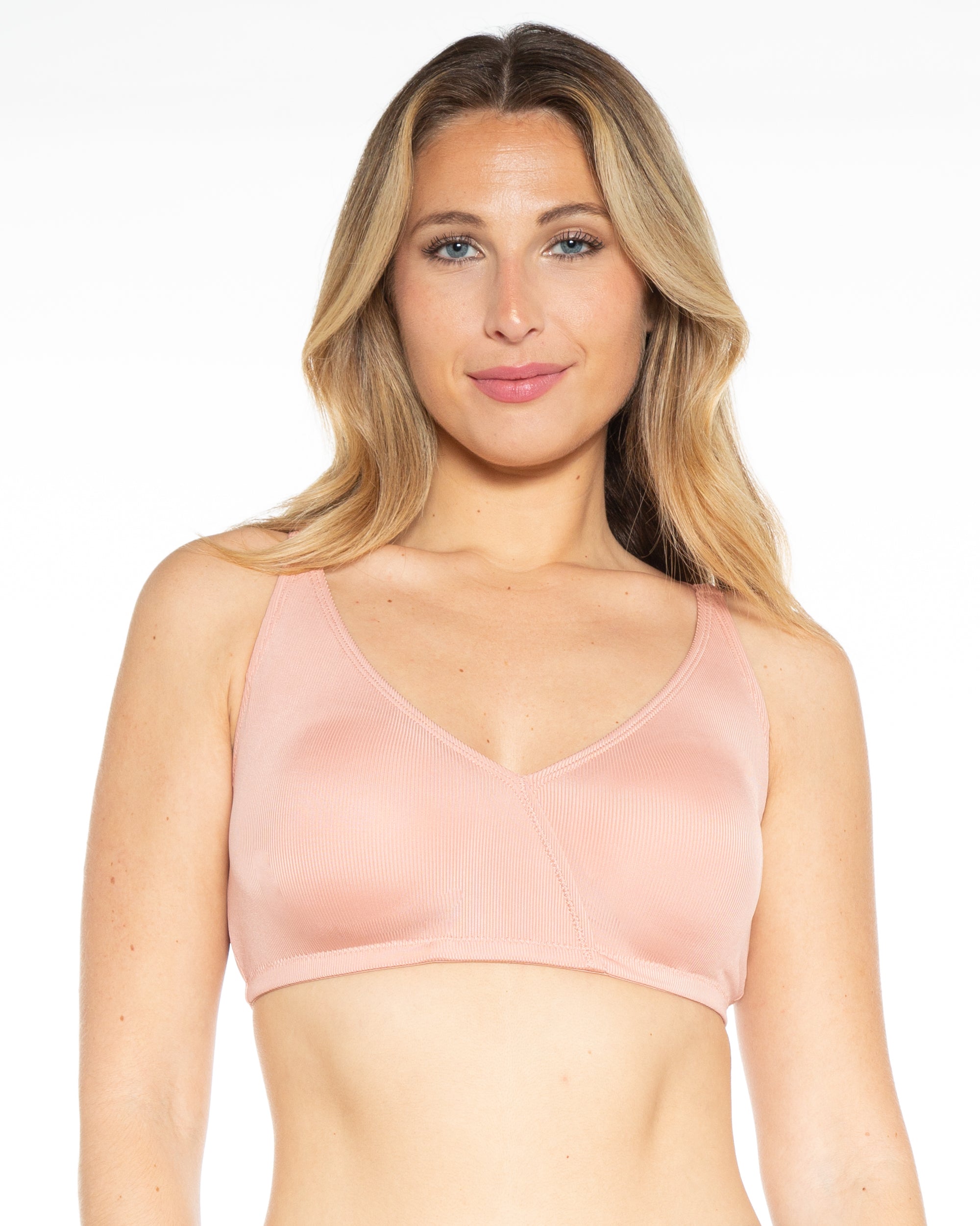 Ribbed Knit Surplice Front Bra - 1692