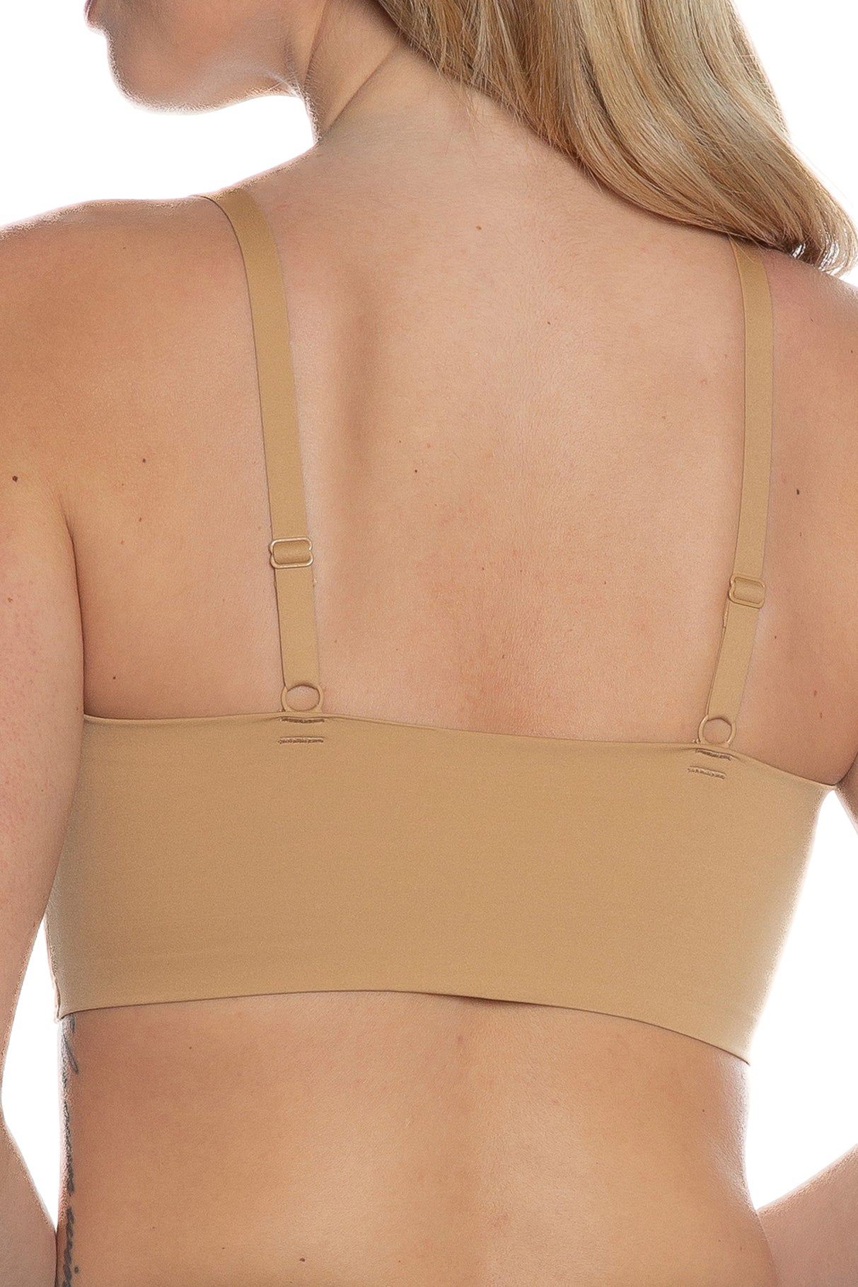 Women's Rhonda Shear 1699 Gel Wireless Bra with No Back Closure (Suntan XL)