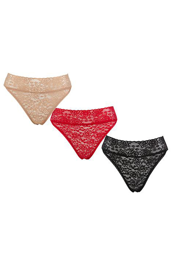 Seamless Brief with Lace Overlay : Sale Colors