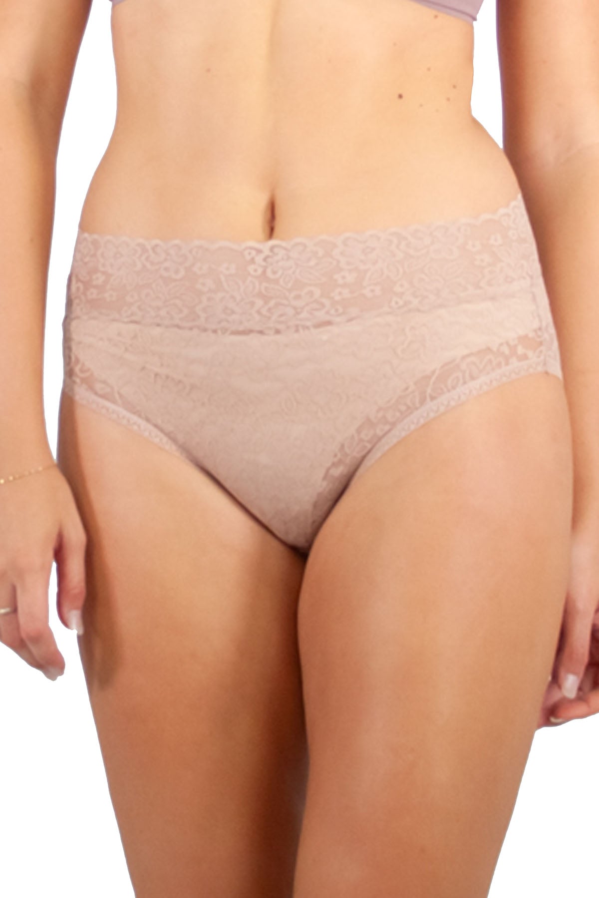 Rhonda Shear Lace Underwear briefs Tan size XL