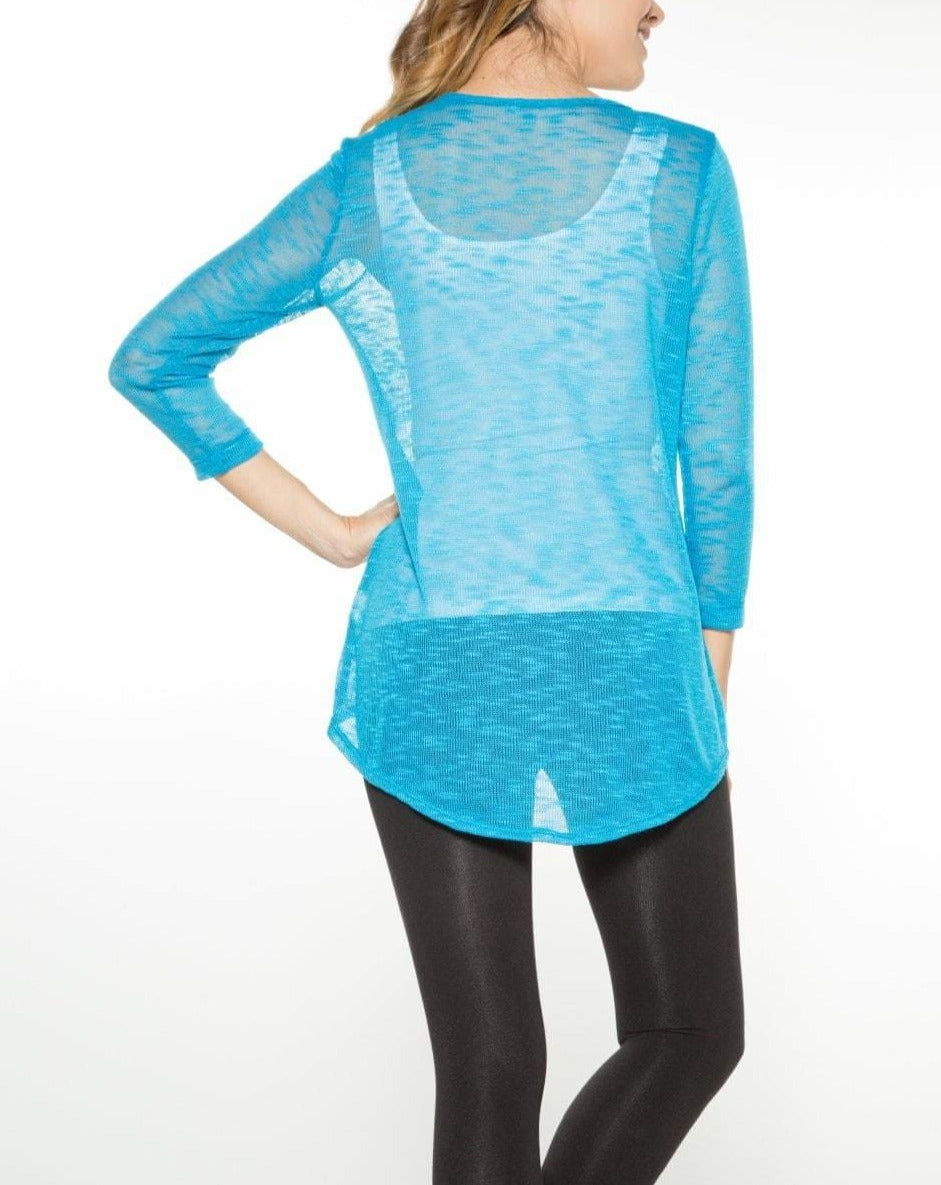 3/4 Sleeve Slub Top_Rhonda_Shear_2