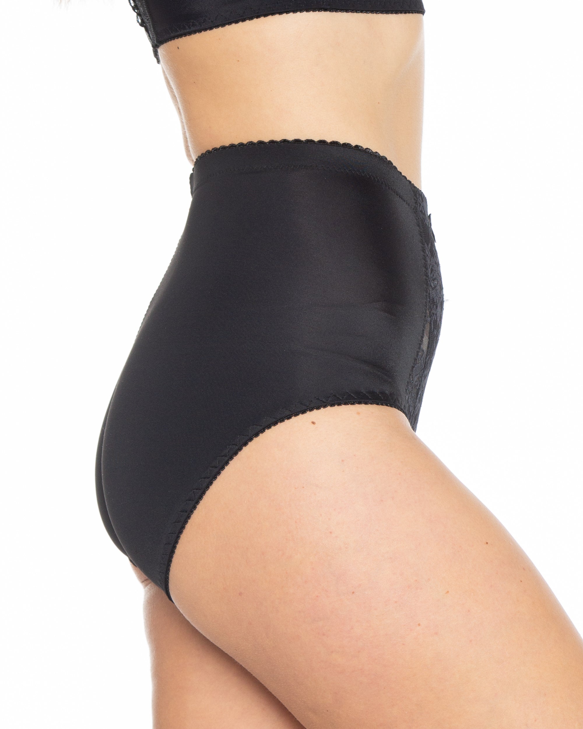 Women's Rhonda Shear 3999 Pin-Up Lace Front Brief Panty (Beige 2X)
