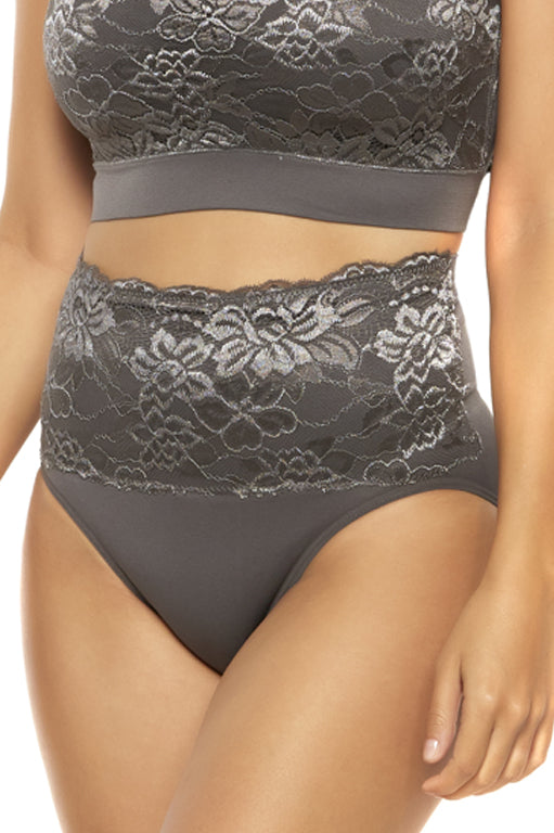 Seamless Brief with Lace Overlay : Sale Colors_Rhonda_Shear_41